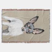 ラットテリア絵画ズ – かわいいオリジナルドッグアート スローブランケット (正面)