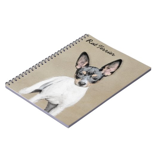 ラットテリア絵画ズ – かわいいオリジナルドッグアート ノートブック (左側)