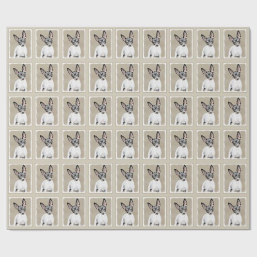 ラットテリア絵画ズ – かわいいオリジナルドッグアート ラッピングペーパー (フラット)