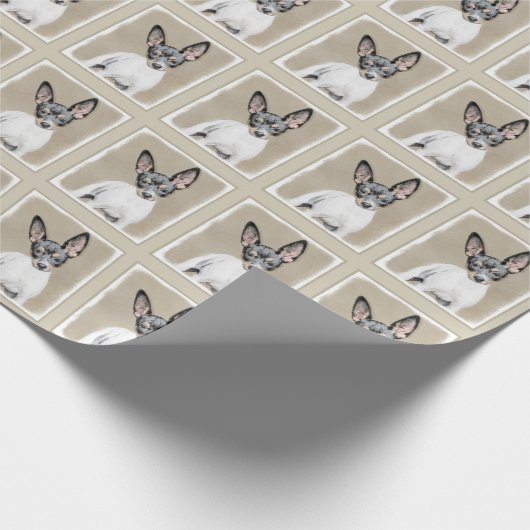 ラットテリア絵画ズ – かわいいオリジナルドッグアート ラッピングペーパー (角)