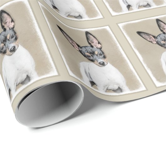 ラットテリア絵画ズ – かわいいオリジナルドッグアート ラッピングペーパー (ロールコーナー)