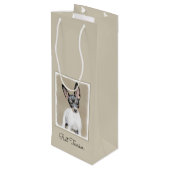 ラットテリア絵画ズ – かわいいオリジナルドッグアート ワインギフトバッグ (裏面アングル)