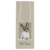 ラットテリア絵画ズ – かわいいオリジナルドッグアート ワインギフトバッグ (正面)