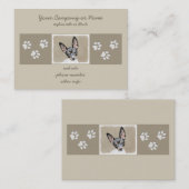 ラットテリア絵画ズ – かわいいオリジナルドッグアート 名刺 (正面/裏面)