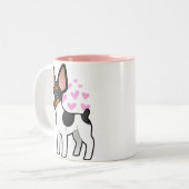 ラットテリア/おもちゃのフォックステリア犬愛 ツートーンマグカップ (正面左)