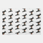 ラットテリアCNドッグボホシルエット キッチンタオル (横)