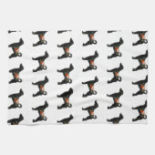 ラットテリアNNドッグボホシルエット キッチンタオル (横)