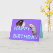 ラットハッピーバースデーカード カード (黄色い花)