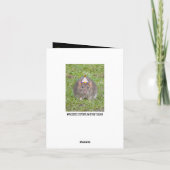 ラットハッピーバースデー-おもしろいカード カード (裏面)