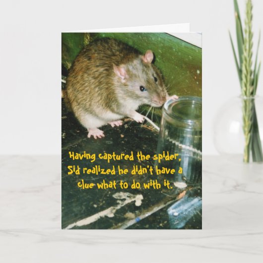 ラットバースデーおもしろいターカード カード (正面)