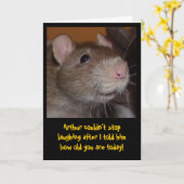 ラットバースデーおもしろいターカード カード (黄色い花)