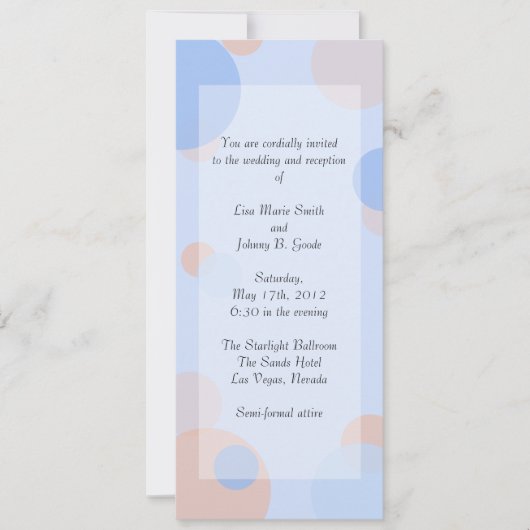 ラットパック招待状-青 招待状 (正面)