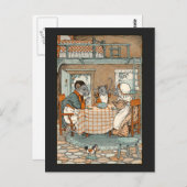 ラットファミリーズダウンして朝食 ポストカード (正面/裏面)