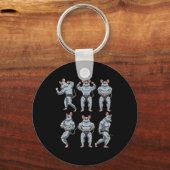 ラットボディビルフィットネスジムモチベーションBodybuilde キーホルダー (正面)