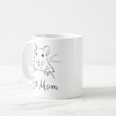 ラットママママグ – かわいいペットラットマグ – Rat Mom Gift コーヒーマグカップ (正面左)