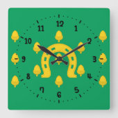 ラットランドの正方形の壁時計の国旗 スクエア壁時計 (正面)