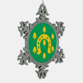 ラットランド国旗 スノーフレークピューターオーナメント (左)