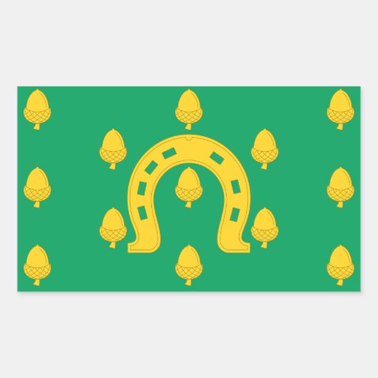 ラットランド長方形ステッカーのフラグ 長方形シール (正面)