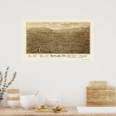 ラットランド， VTパノラママップ – 1885 ポスター (キッチン)