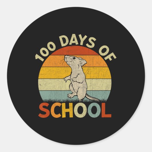 ラットレトロボーイズ女の子先生100th学校 ラウンドシール (正面)