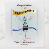 ラットレースおもしろい引退 ワインラベル (シングルラベル)