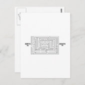 ラットレースおもしろい迷路 ポストカード (正面/裏面)