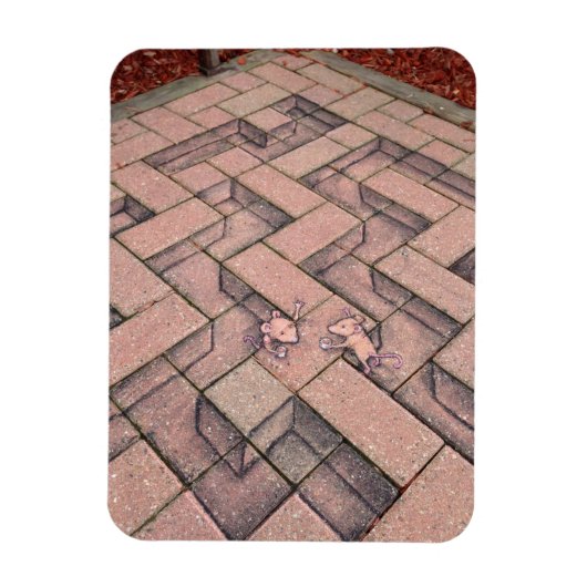 ラットレースのコーヒー休憩 マグネット (縦)