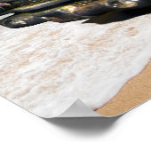 ラットロッドカースケルトンジョイライドオンビーチ おもしろい ポスター (角)