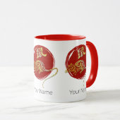 ラット中国の〔占星術の〕十二宮図占星術星座 マグカップ (正面右)