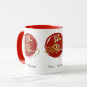 ラット中国の〔占星術の〕十二宮図占星術星座 マグカップ (正面左)