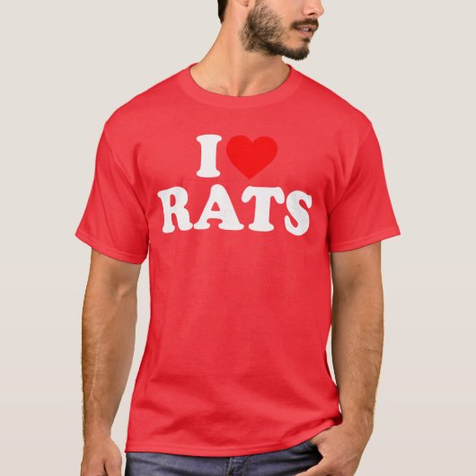 ラット大好き レトロなラット Tシャツ (正面)