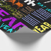 ラット年2020年包むPを繰り返す落書きのスタイル ラッピングペーパー (角)