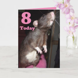 ラット立ちカスタマイズ可能な第8誕生日カード カード