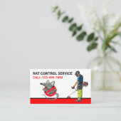 ラット除去プロフェッショナル害虫駆除サービス 名刺 (スタンド正面)