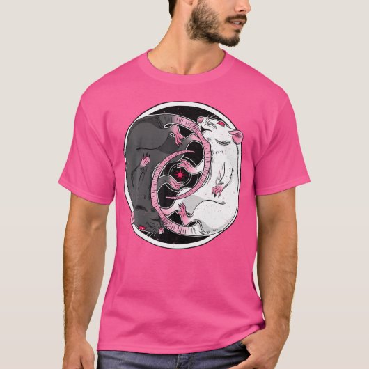 ラット陰陽代替ダークグランジパンク Tシャツ (正面)