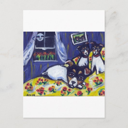 ラット・テリア・ラウンジャー ポストカード (正面)