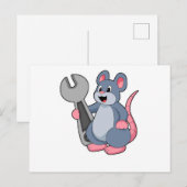 ラット・メカニック（工具持ち） ポストカード (正面/裏面)