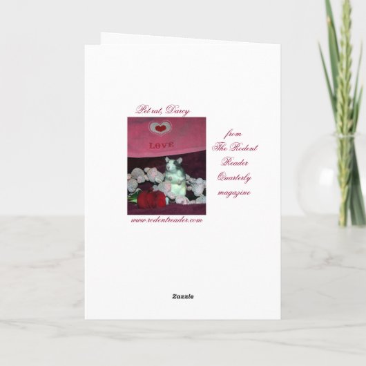 ラット、Darcyのバレンタインデーカードをかわいがって下さい シーズンカード (裏面)