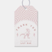 ラッド恐竜3レックスガールズピンクの誕生日 ギフトタグ (正面)
