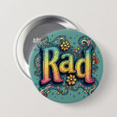 ラッド70s グルービー サイケデリック エステティック 缶バッジ (正面&裏面)