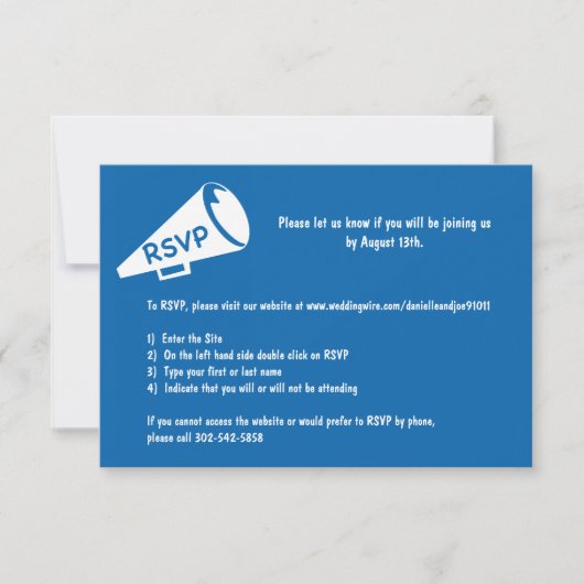 ラッパの招待返信カード 出欠カード (正面)