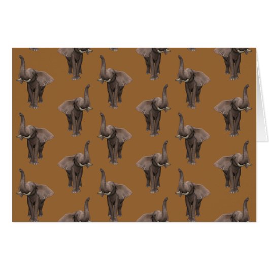 ラッパを吹く象 (正面横)