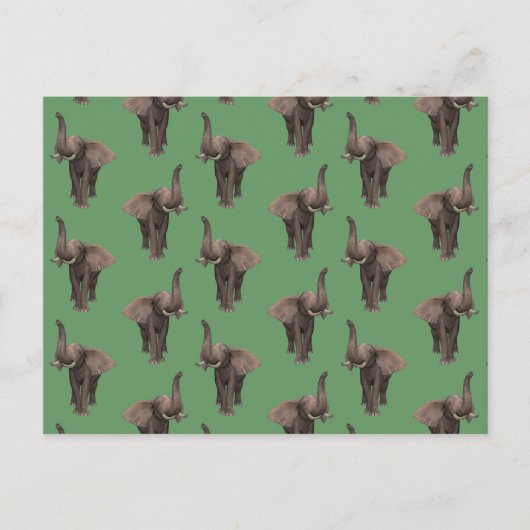 ラッパを吹く象 ポストカード (正面)