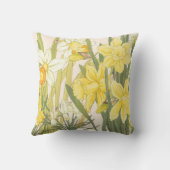 ラッパスイセンおよびJonquilsの春の枕 クッション (裏面)