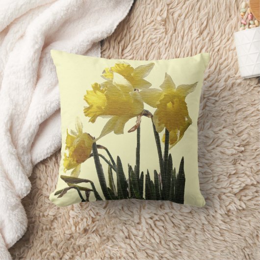 ラッパスイセンによっては枕が開花します クッション (ブランケット)