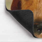 ラッパスイセンのかわいいダックスフント(髪ブラウンワイヤー) マウスパッド (コーナー)