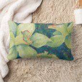 ラッパスイセンのピスタシオの枕 ランバークッション (ブランケット)