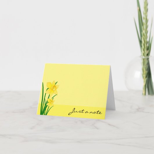 ラッパスイセンのメッセージカード カード (正面)