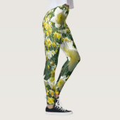 ラッパスイセンの春の花の白のレギンス レギンス (右)