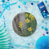 ラッパスイセンの紙皿 ペーパープレート (パーティー)